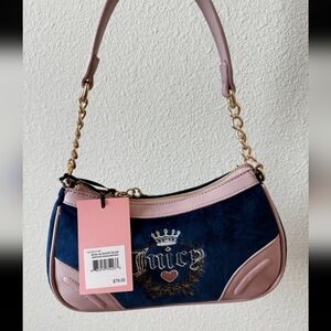 Juicy Couture Regal Blue/Dusty Blush Heritage Shoulder Bag